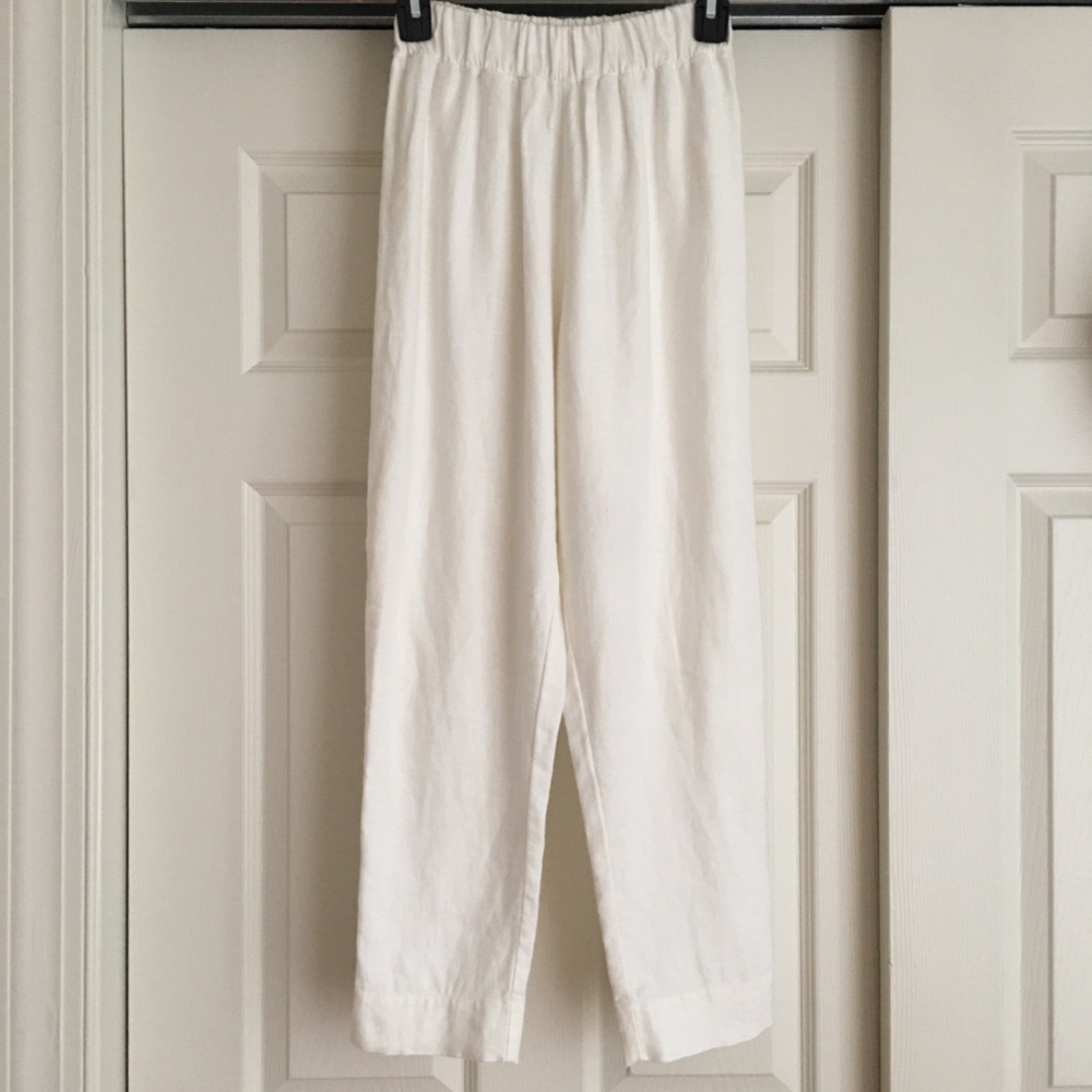 Elizabeth Suzann 100% ivory linen “Tilda” trousers, XS